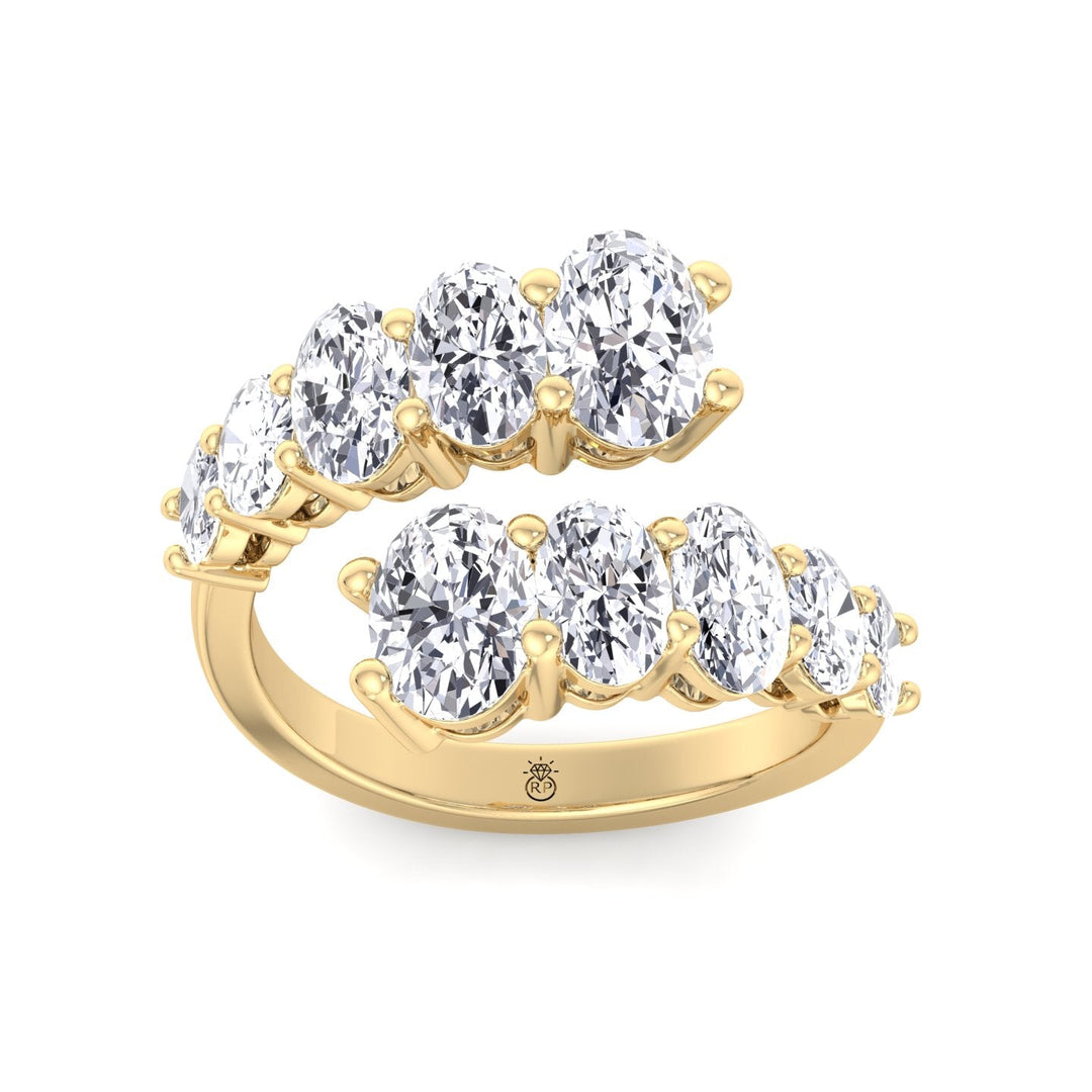 Oval Shape Open Row Eternity Band
