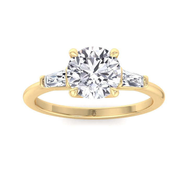 Tapered Baguette Round Cut Engagement Ring