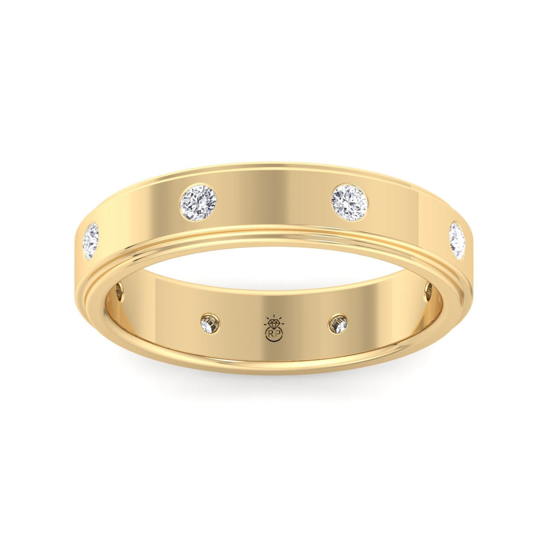 Vulcano - Men’s  Wedding Band 6mm ( .40ct)