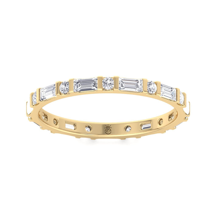 Baguette &amp; Round Cut Eternity Band