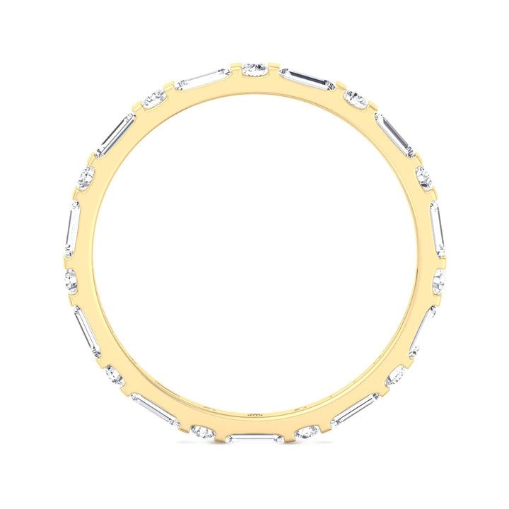 Baguette &amp; Round Cut Eternity Band