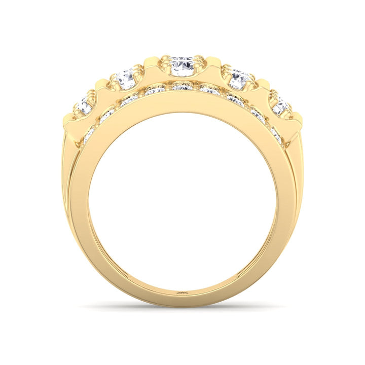 5ct Men’s Multi-Row Column Ring