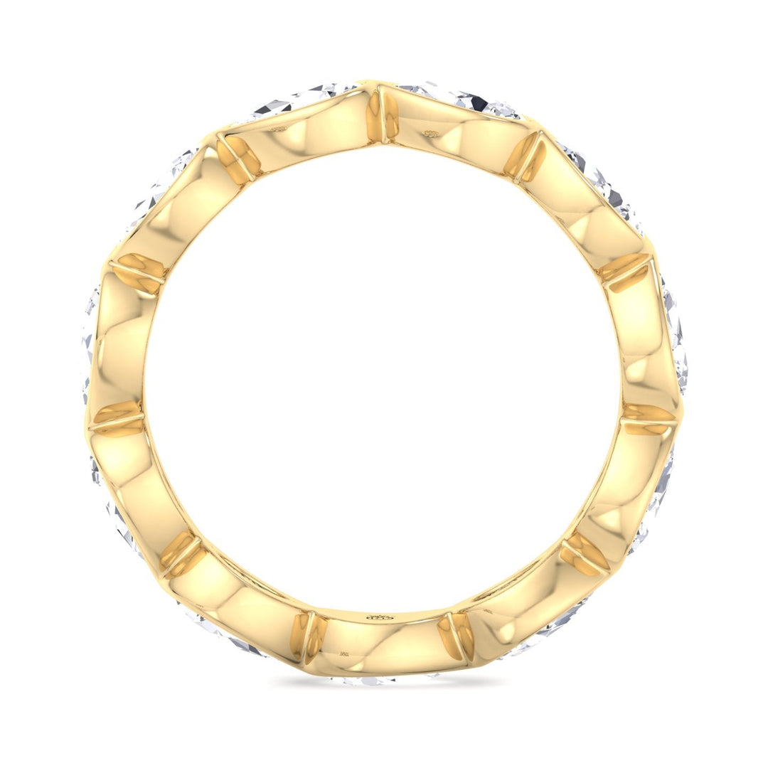 Bezel Set East To West Pear Shape Eternity Band