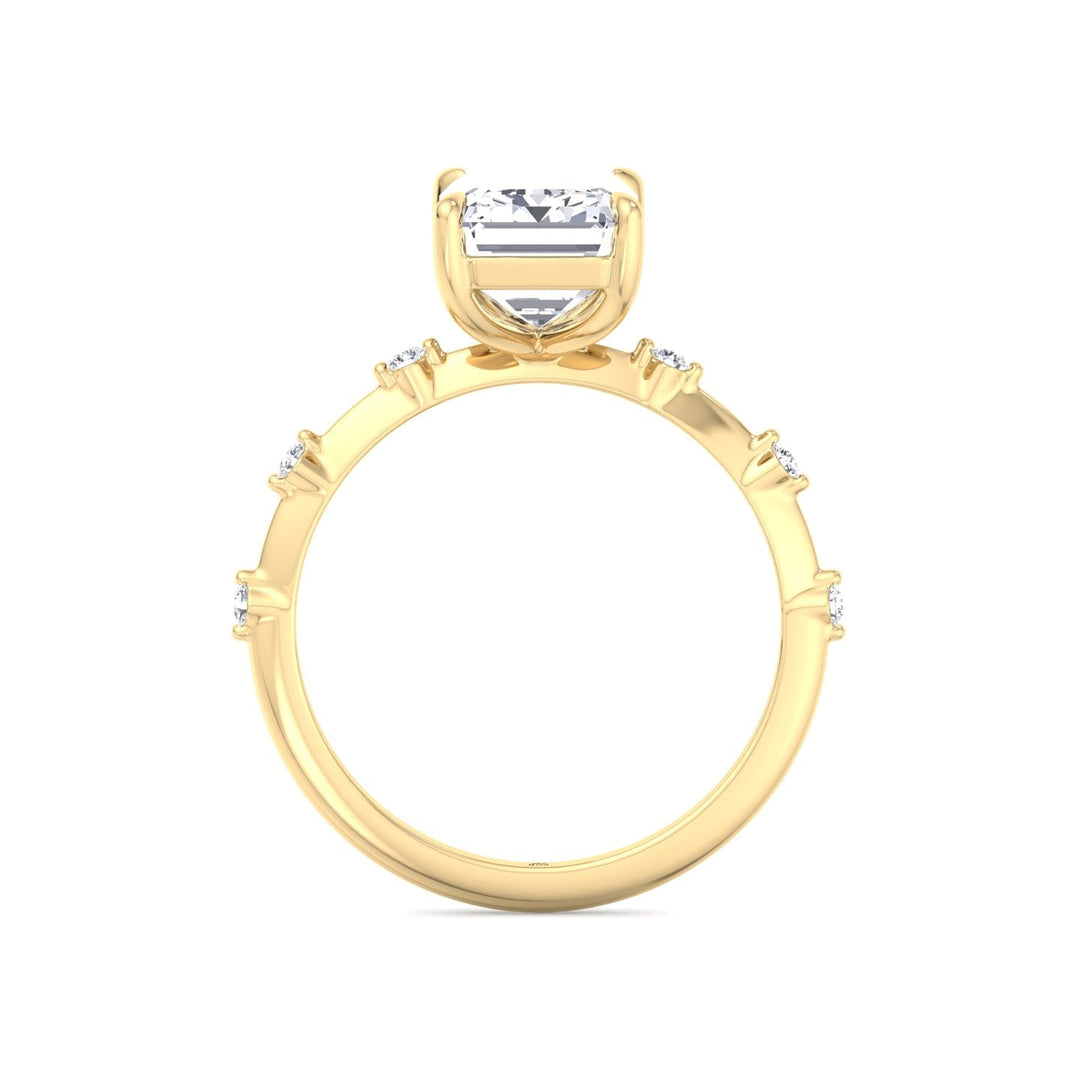 Multiple Stone Emerald Cut Ring with Thin Band
