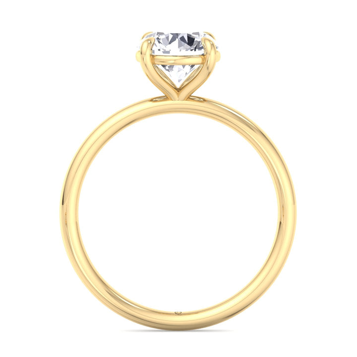 Thin Band Solitaire Round Brilliant Engagement Ring