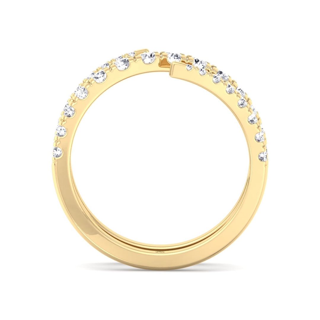 Procida - Swirl Style - Wedding Band ( .85ct)