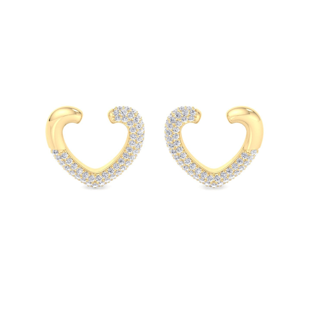 Heart Shaped Pave Ear Cuff