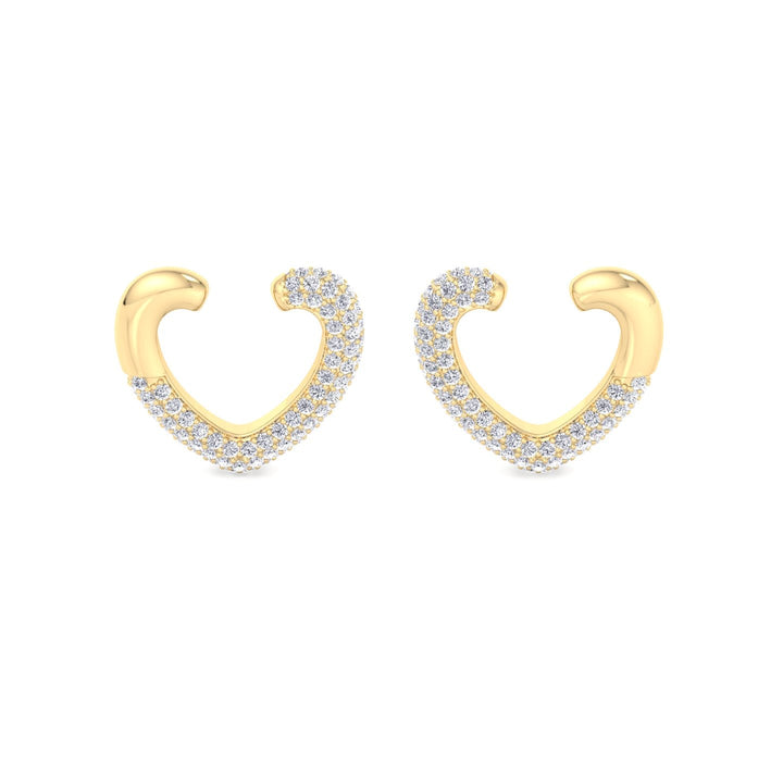 Heart Shaped Pave Ear Cuff
