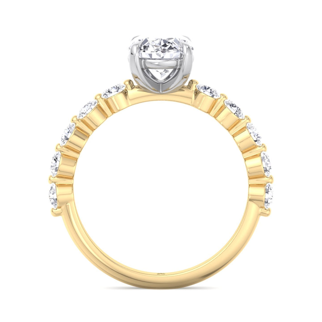 Multiple Stone Oval Cut Engagement Ring