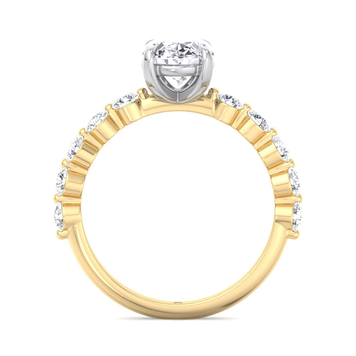 Multiple Stone Oval Cut Engagement Ring