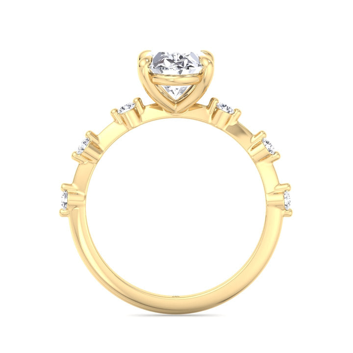 Multiple Stone Oval Cut Engagement Ring