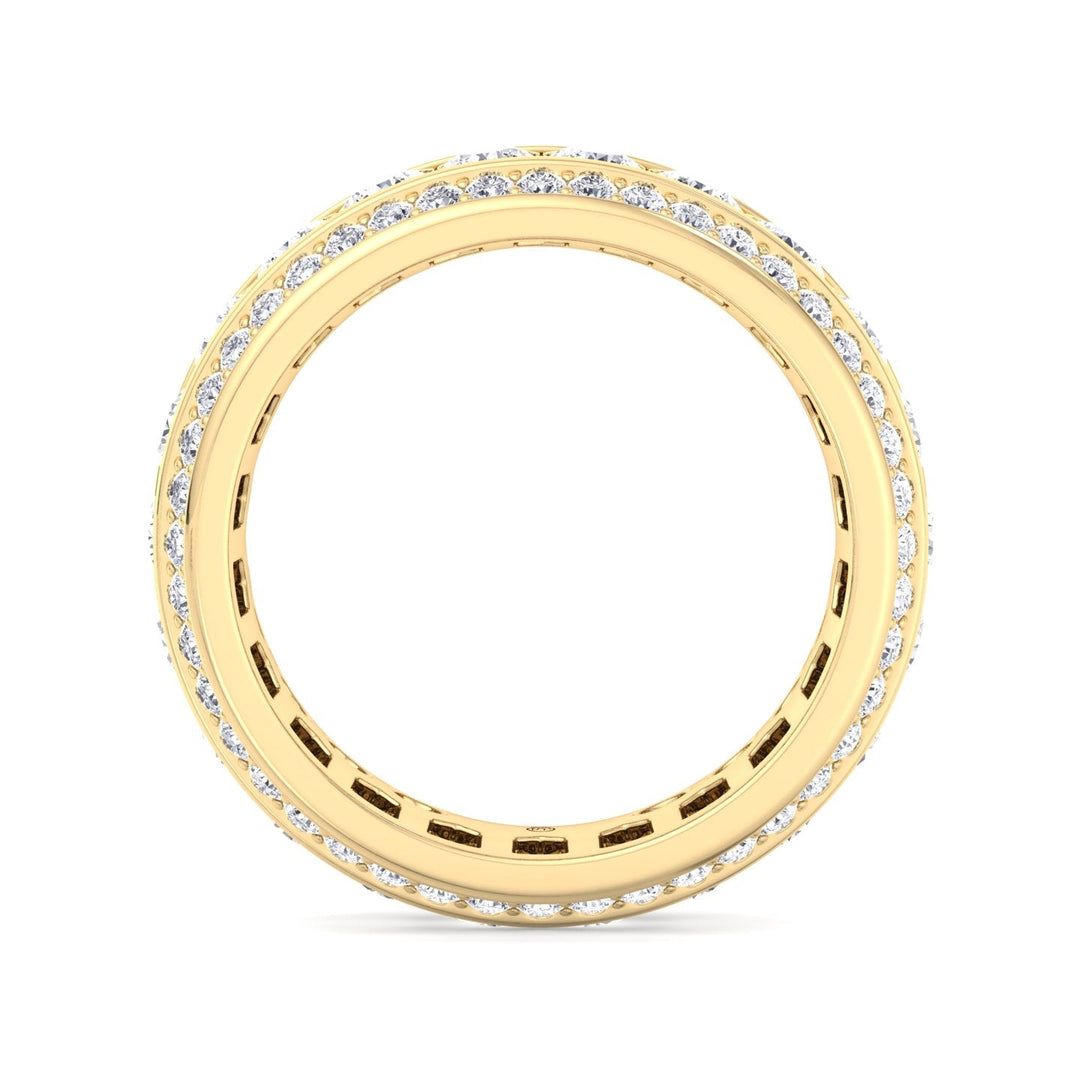 Exclusive 3 Row Round Eternity Band