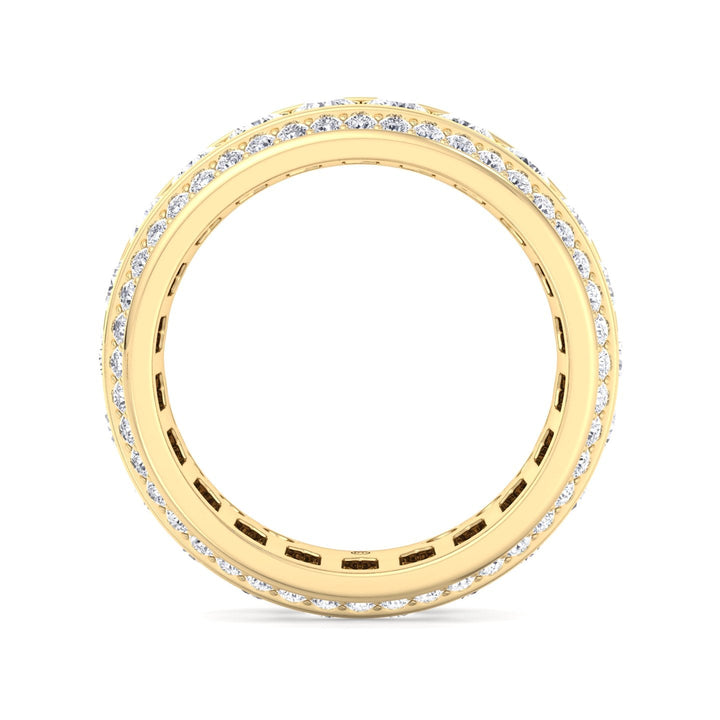 Exclusive 3 Row Round Eternity Band