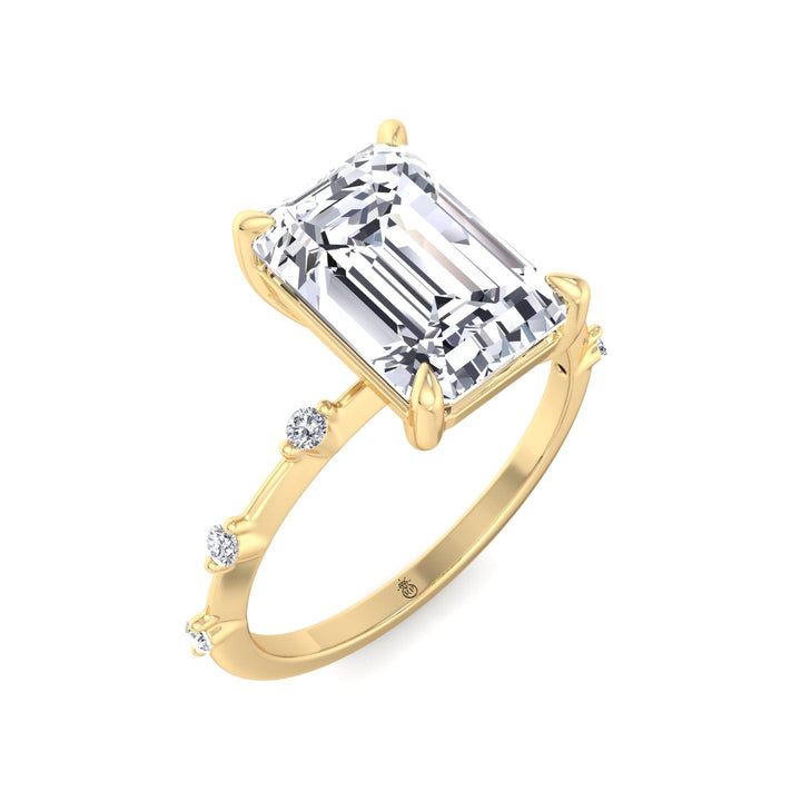 Multiple Stone Emerald Cut Ring with Thin Band
