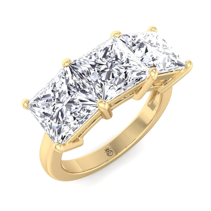 Princess Cut 3 Stone Engagement Ring