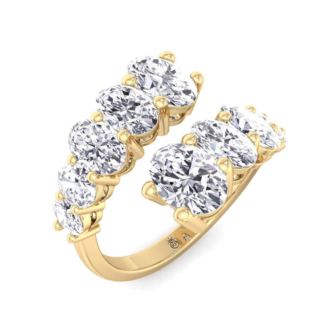 Oval Shape Open Row Eternity Band