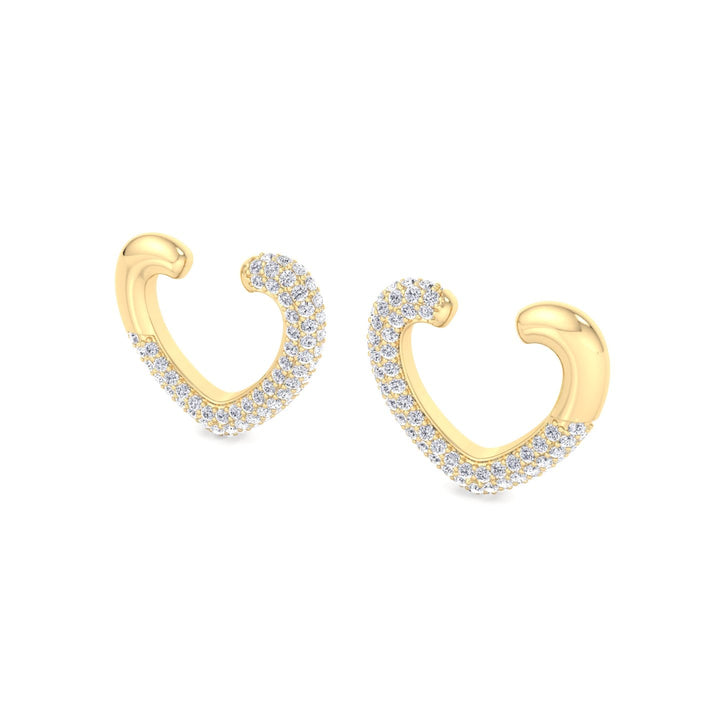 Heart Shaped Pave Ear Cuff