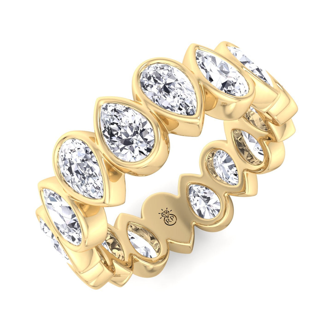Bezel Set Pear Shape Eternity Band