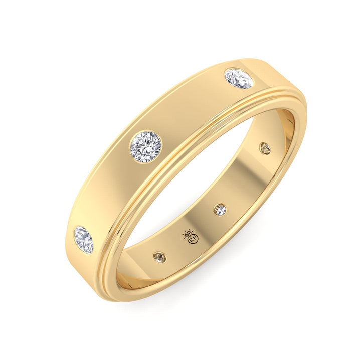 Vulcano - Men’s  Wedding Band 6mm ( .40ct)