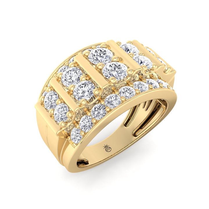 5ct Men’s Multi-Row Column Ring