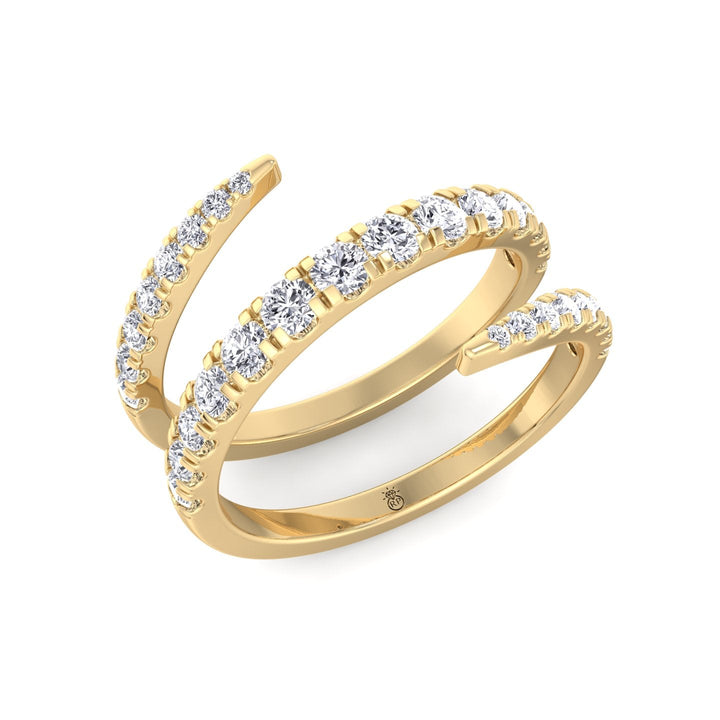 Procida - Swirl Style - Wedding Band ( .85ct)