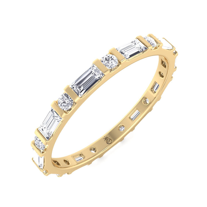 Baguette &amp; Round Cut Eternity Band