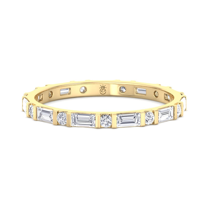 Baguette &amp; Round Cut Eternity Band