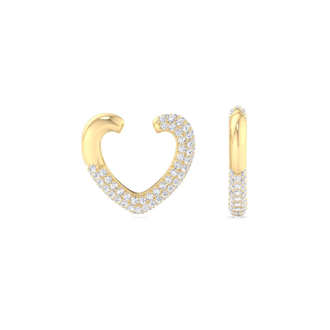 Heart Shaped Pave Ear Cuff