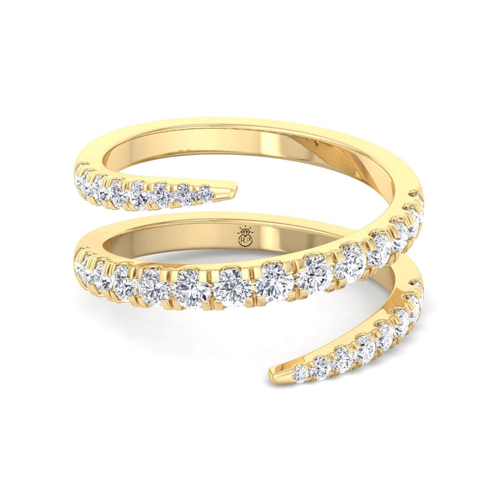 Procida - Swirl Style - Wedding Band ( .85ct)