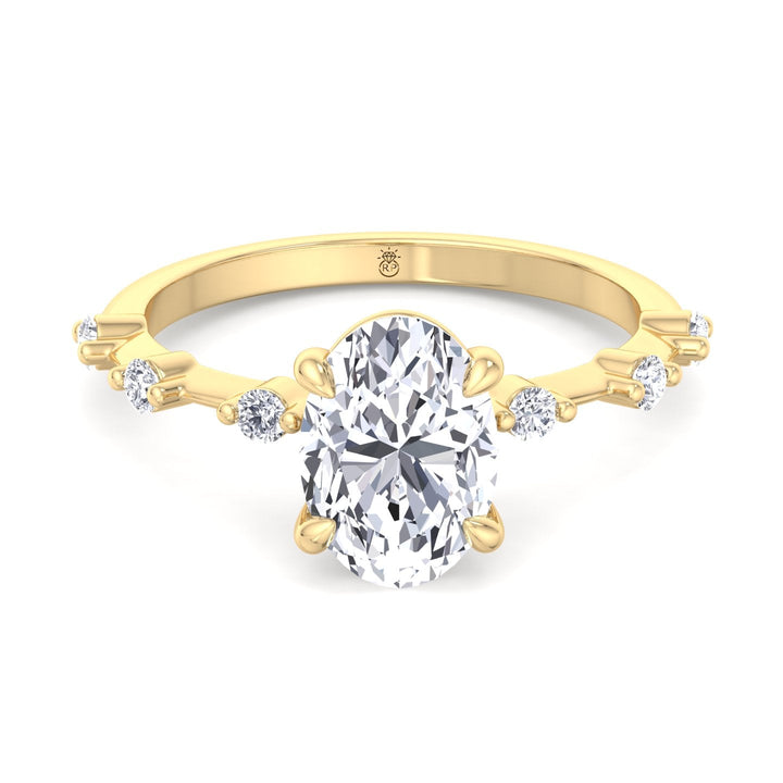 Multiple Stone Oval Cut Engagement Ring