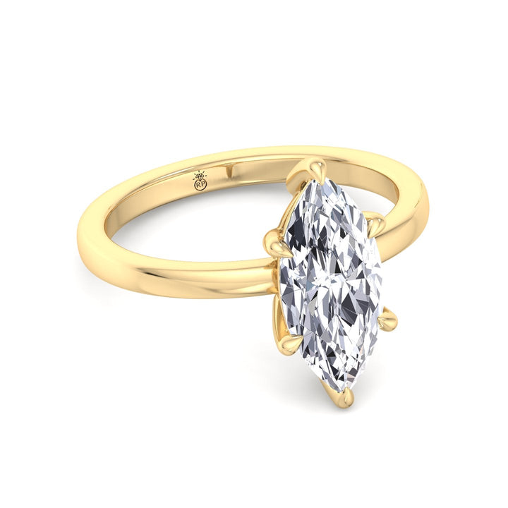 Marquise Shape Solitaire Engagement Ring