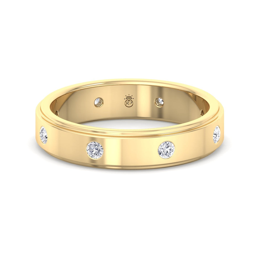 Vulcano - Men’s  Wedding Band 6mm ( .40ct)