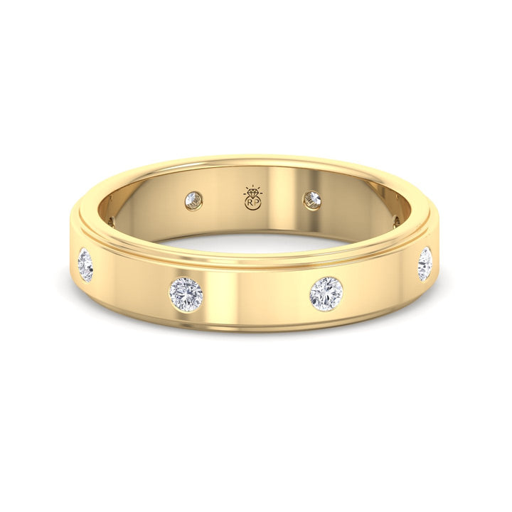 Vulcano - Men’s  Wedding Band 6mm ( .40ct)