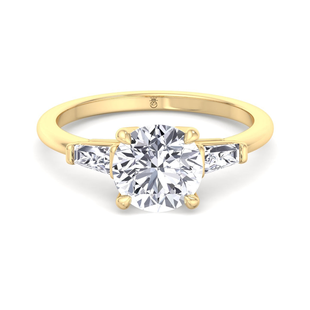 Tapered Baguette Round Cut Engagement Ring