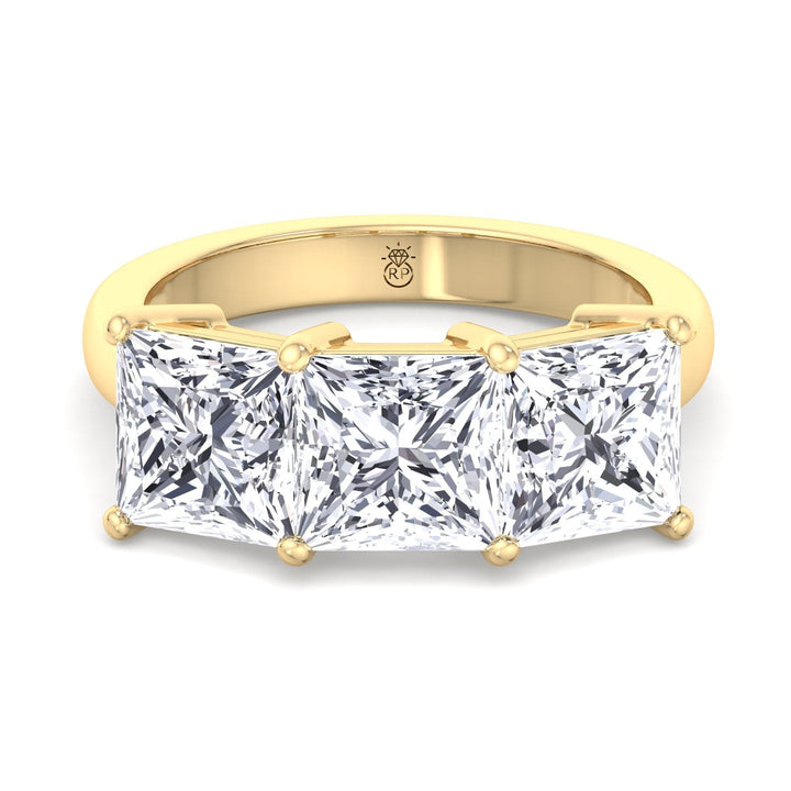 Princess Cut 3 Stone Engagement Ring