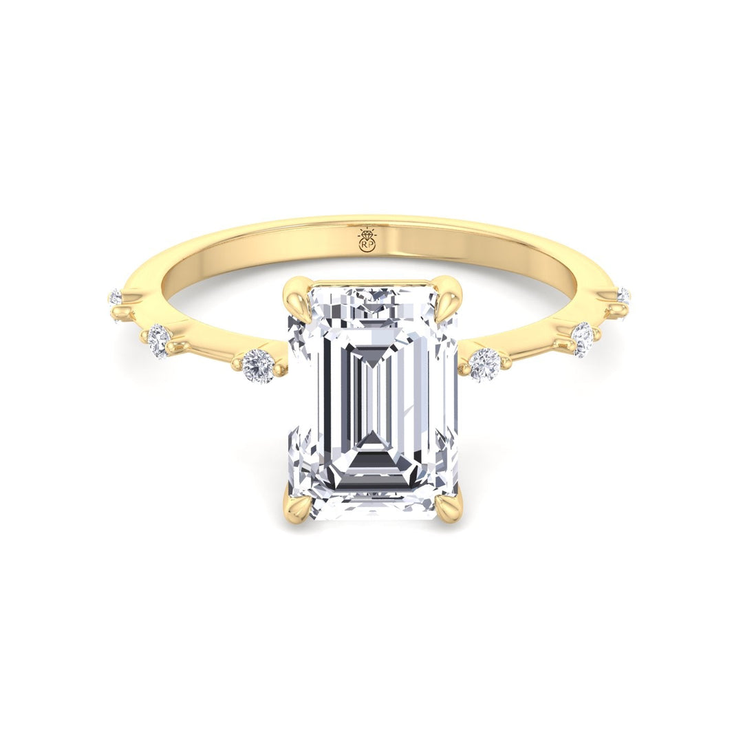 Multiple Stone Emerald Cut Ring with Thin Band
