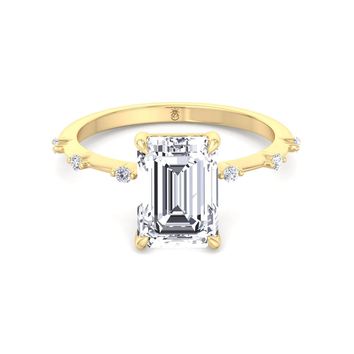 Multiple Stone Emerald Cut Ring with Thin Band