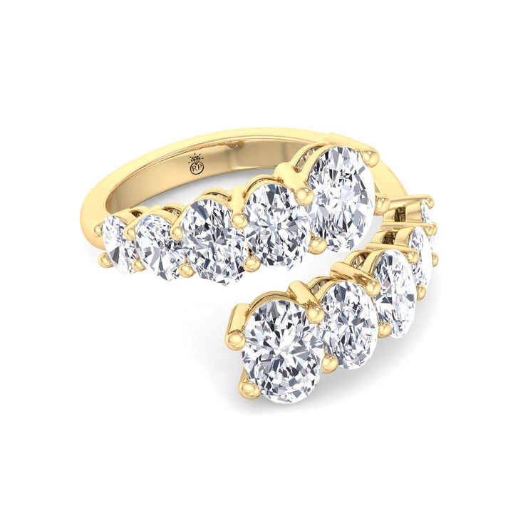 Oval Shape Open Row Eternity Band